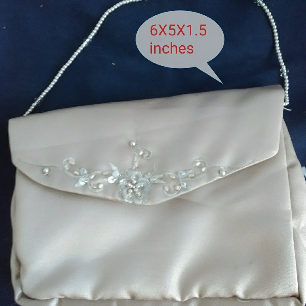 Satin Handbag Taupe